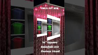 Luxurious LED Rainfall Shower Head 💦✨ ledshowerhead shorts [upl. by Wilkie567]