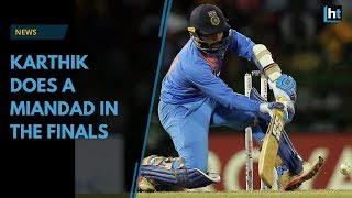 Nidahas Trophy Final 2018 Dinesh Karthik’s last ball six shatters Bangladeshs dream [upl. by Purpura]