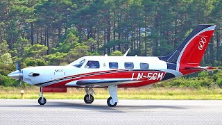 Piper M600  Arrival startup and departure  Stord airport june 2021 [upl. by Jansson158]