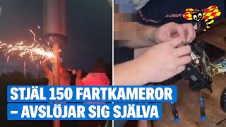 Stjäl fartkameror för miljonbelopp – avslöjas av egna filmen [upl. by Melgar]