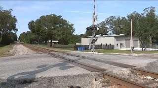 Deteriorating railroad tracks create dangerous driving conditions [upl. by Alten]