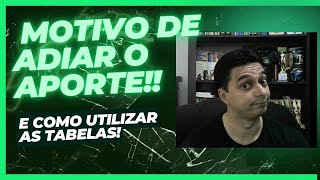 Motivo de adiar o meu aporte desse mês e como utilizar as tabelas de ações e fiis fiis ações [upl. by Anilah]