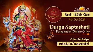 Navratri Day 2  Durga Saptashati Parayan  4 Oct 2024  Live from Bangalore Ashram [upl. by Nitsrik631]