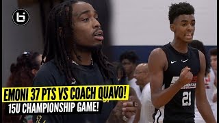 Emoni Bates Drops 37 Points vs QUAVO Huncho amp His AAU Team in CHAMPIONSHIP GAME Hes ONLY 15 [upl. by Jochebed]