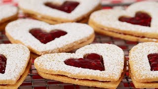 Linzer Cookies Recipe Demonstration  Joyofbakingcom [upl. by Roman]