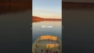 1436 jon boat hits 28 mph boat fishing boating foryou fyp [upl. by Eciralc]