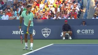 COURTSIDE with Federer and Monfils [upl. by Nedda]