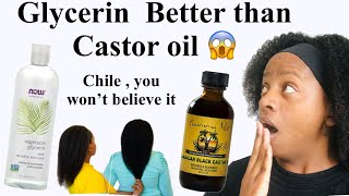 OOH Glycerin IS FAR MUCH BETTER THAN BLACK CASTOR OIL  Glycerin benefits for hair growth [upl. by Llecrad]