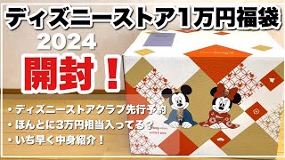 【福袋開封】1万円！ディズニーストアラッキーボックス2024開封して紹介ストアクラブ先行予約発売日初日購入品紹介 [upl. by Swinton]