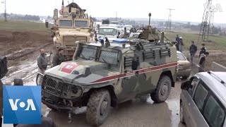 US Troops Block Russian Convoy in Syria [upl. by Jessa]