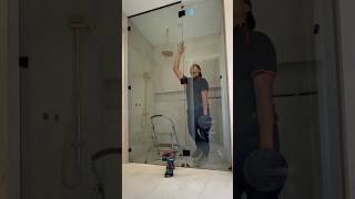 FLOOR TO CEILING SHOWER ENCLOSURE glass shower architecture bathroomdesign installation jobs [upl. by Andrej12]