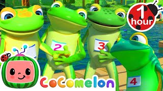 Five Little Speckled Frogs  Frogs Swimming Challenge  CoComelon Nursery Rhymes amp Kids Songs [upl. by Innus731]