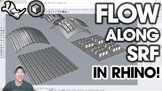 Bend Objects ALONG SURFACES in Rhino with FlowAlongSrf Easy Tutorial [upl. by Mir736]