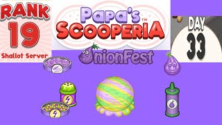 PAPAS SCOOPERIA  Rank 19  All ONIONFEST TOPPINGS Unlocked STICKERS 007018060062 [upl. by Enyallij]