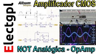 Amplificador Análogo CMOS con Compuertas Lógicas Inversoras  Sponsor Altium Designer [upl. by Panaggio696]