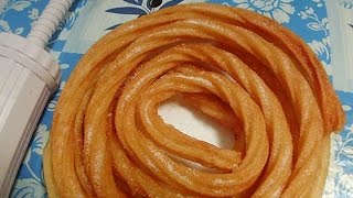 receta de churros españoles inmejorableharina agua y sal tradicional [upl. by Nnylrebma]