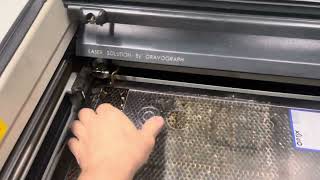 Gravograph Laser cutting machine Acrylic LS100 [upl. by Xilef]