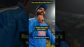 Rohit Sharmas Work Ethic  Fantasy Tips 11 rohitsharma cricket ytshorts shortsfeed shorts [upl. by Einnig358]