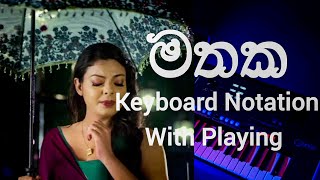 මතක ලන්තෑරුම් mathaka keyboard notation karunarathnadivulgane  wisharada abhisheka [upl. by Bannerman]