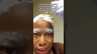 Dying hair gone wrong 🤣 braidhairstylesforblackwomen hairstyles howtostylenaturalhair haircare [upl. by Nelyt]