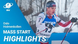 World Cup 2223 Oslo Holmenkollen Men Mass Start Highlights [upl. by Adiazteb]