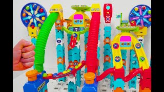 Big Vtech Marble Run Race ASMR  Pop Tubes Combination [upl. by Wordoow]