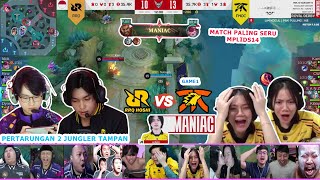 REAKSI KAYES LIAT RRQ VS ONIC GAME 1 MPL ID S14 REACTION STREAMER FNATIC ONIC vs RRQ HOSHI MPLIDS14 [upl. by Eicirtap]