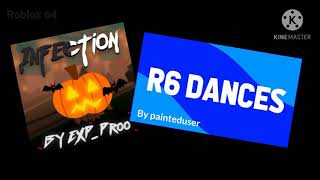 Roblox  Infection TestingR6 Dances Halloween Theme [upl. by Olwena]