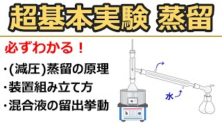 【超基本実験】蒸留：常圧蒸留と減圧蒸留～原理・装置の組み方・注意点～ [upl. by Ihteerp]