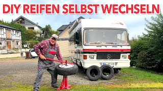 DIY Reifenwechsler Reifenmontiergerät für Wohnmobil und PKW Reifen selber preiswert wechseln [upl. by Ode950]