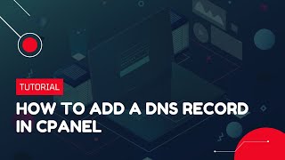 How to add a DNS record in cPanel  Hosting Tutorial [upl. by Roswell]