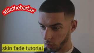 BALD FADE TUTORIAL  ATILA THE BARBER [upl. by Naveb940]