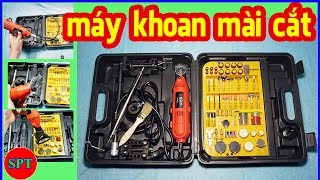 Máy khoan mini đa năng nhiều phụ kiện Geox máy khoan mài cắt cầm tay ✅ SPTshop 160 [upl. by Monetta]