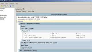 Windows Server 2008 group policy results wizard [upl. by Dacey]