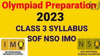 SOF IMO NSO 2023 SYLLABUS CLASS 3  Syllabus Of IMO NSO Olympiad ExamOlympiad Preparation 2023 [upl. by Aramas]