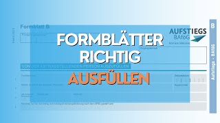 AufstiegsBAföG AntragFormblätter richtig ausfüllen [upl. by Carmen]