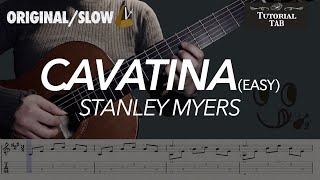 Cavatina  Stanley Myers Fingerstyle Tutorial with TAB [upl. by Fredel]