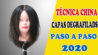 2020  Cómo cortar el cabello degrafilado o escalado en capas cortas  fácil y rápido paso a paso [upl. by Eceryt]