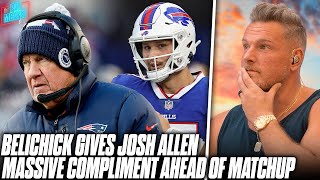 Bill Belichick Compares Josh Allen To Tom Brady Ahead Of Patriots vs Bills Game  Pat McAfee Reacts [upl. by Turoff170]