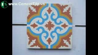 Gạch bông Việt Nam  Encaustic cement tile  Vietnam cement tile  Handmade cement tile [upl. by Ueih776]