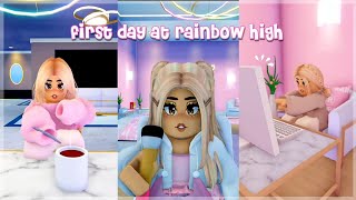 first day at rainbow high  livetopia RP  roblox [upl. by Crowns]