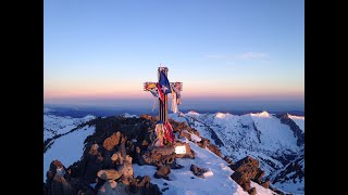 Le pic destat 3143m dans la neige [upl. by Mehcanem775]