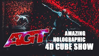 AMAZING HOLOGRAPHIC 4D CUBE SHOW Best Americas Got Talent performances Ukraine Birdy Wings [upl. by Vitus232]