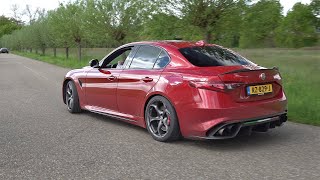 Alfa Romeo Giulia Quadrifoglio 29 V6 with RAGAZZON EXHAUST Lovely Accelerations [upl. by Frans988]