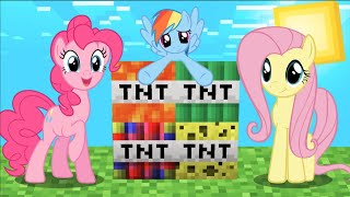 My little pony found a new TNT in Minecraft [upl. by Blinny]