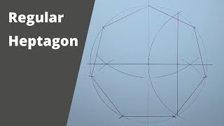 How to draw a regular heptagon inside a circle [upl. by Patti]