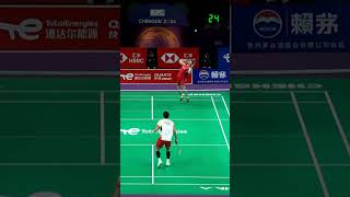 Longest rally 54 shots Jonatan Christie vs Li Shi Feng  Thomas Cup 2024 MS F shorts badminton [upl. by Felicdad955]