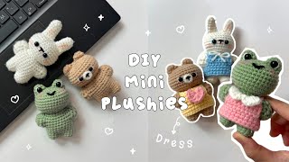 ♡ Crochet Mini Dress Up Plushies Tutorial  Bear Bunny amp Froggy  Plus Dito Pro Review ♡ [upl. by Itaws]