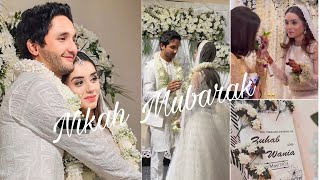 Actress Wania Nadeem and actor Zuhab Khan Nikah Ceremony Complete [upl. by Nymrak587]