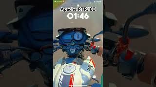 Apache🏍️ RTR160🔥 Speed plzdosuporrtmychanlfriends [upl. by Nylzor]